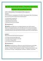 NR 565 Advanced Pharmacology Midterm Study Guide &NewLine;& Practice Q&A &vert; Chamberlain University Advanced &NewLine;Pharmacology Fundamentals &vert; Latest 2026&sol;2027 &NewLine;Update &vert; Verified Questions & Answers &vert; Graded A&plus;