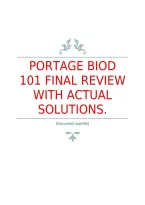 bio portage final pre and test MODULE 6 With Questions And Answers&period;