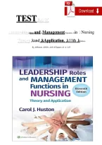  Leadership Roles and Management Functions in Nursing&colon; Theory and Application 12th Edition By Carol J&period; Huston &vert; ISBN 9781975263003 Test Bank &NewLine;