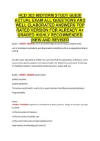 Hcd 303 Midterm Study Guide &NewLine;Actual Exam All Questions And &NewLine;Well Elaborated Answers Top &NewLine;Rated Version For Already A&plus; &NewLine;Graded Highly Recommended &NewLine;&vert;New And Revised 