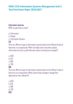 WGU C724 Information Systems Management Unit 2 Test&period;Final Exam Paper 20262027&period;&NewLine;