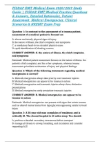 FISDAP EMT Medical Exam 2026&sol;2027 Study Guide &vert; FISDAP EMT Medical Practice Questions & Answers&comma; Detailed Rationales&comma; Patient Assessment&comma; Medical Emergencies&comma; Clinical Scenarios & NREMT Exam Prep