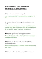 Integumentary Treatment Plan&NewLine;Comprehensive Study Guide&NewLine;