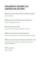 Integumentary Treatment Plan&NewLine;Questions And Solutions
