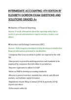 Intermediate Accounting 4Th Edition By&NewLine;Elizabeth Gordon Exam Questions And&NewLine;Solutions Graded A&plus;&NewLine;