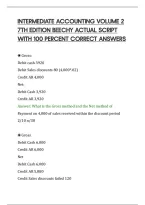Intermediate Accounting Volume 2&NewLine;7Th Edition Beechy Actual Script&NewLine;With 100 Percent Correct Answers