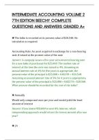 Intermediate Accounting Volume 2&NewLine;7Th Edition Beechy Complete&NewLine;Questions And Answers Graded A&plus;