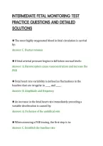 Intermediate Fetal Monitoring Test&NewLine;Practice Questions And Detailed&NewLine;Solutions