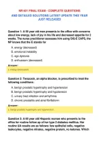 Nr 601 Final Exam - Complete Questions&NewLine;And Detailed Solutions Latest Update This Year&NewLine;Just Released