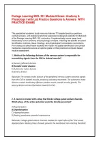Portage Learning BIOL 251 Module 6 Exam&colon; Anatomy & Physiology I with Lab Practice Questions & Answers
