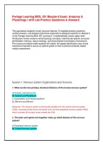 Portage Learning BIOL 251 Module 6 Exam&colon; Anatomy & Physiology I with Lab Practice Questions & Answers
