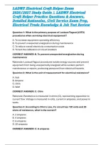 LADWP Electrical Craft Helper Exam 2026&sol;2027 Study Guide &vert; LADWP Electrical Craft Helper Practice Questions & Answers&comma; Detailed Rationales&comma; Civil Service Exam Prep&comma; Electrical Trade Knowledge & Job Test Review