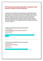 FIPP Final Exam and Study Guide 2026&colon; Comprehensive 400 Question Test Bank & Clinical Rationales