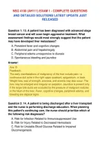 Nsg 4100 &lpar;Ah111&rpar; Exam 1 - Complete Questions&NewLine;And Detailed Solutions Latest Update Just&NewLine;Released