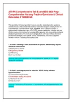ATI RN Comprehensive Exit Exam NSG 4800 Prep&colon; Comprehensive Nursing Practice Questions & Clinical Rationales