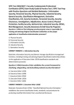 SFPC Test 2026&sol;2027 &vert; Security Fundamentals Professional Certification &lpar;SFPC&rpar; Exam Study Guide & Practice Test &vert; SFPC Test Prep with Practice Questions and Detailed Rationales &vert; Information Security&comma; Personnel Security&comma; Physical Security&comma; Industrial Secur