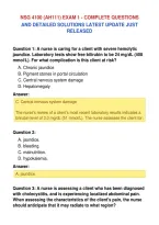Nsg 4100 &lpar;Ah111&rpar; Exam 1 - Complete Questions&NewLine;And Detailed Solutions Latest Update Just&NewLine;Released