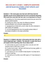 Nsg 4100 &lpar;Ah111&rpar; Exam 2 - Complete Questions&NewLine;And Detailed Solutions Latest Update Just&NewLine;Released