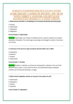 Nursing Pathophysiology Exam 1 Study Guide 2026&sol;2027 &vert; Complete Review &vert; 250&plus; Mcqs With Correct Answers And Detailed Rationales&vert; Graded A&plus;&vert; Latest Update