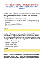 Nsg 4100 &lpar;Ah111&rpar; Exam 4 - Complete Questions&NewLine;And Detailed Solutions Latest Update Just&NewLine;Released
