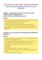 Nsg 4100 &lpar;Ah111&rpar; Final Exam - Complete Questions&NewLine;And Detailed Solutions Latest Update Just&NewLine;Released