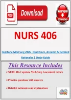 NURS 406 Capstone Med-Surg 2026 &vert; Questions&comma; Answers & Detailed Rationales &vert; Study Guide