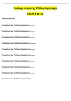 Portage Learning Pathophysiology Exams 1&ndash;10 &vert; Questions & Answers &vert; Complete Study Resource