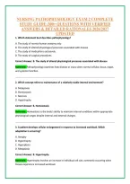 Nursing Pathophysiology Exam 2 Complete Study Guide &vert;300&plus; Questions With Verified Answers & Detailed Rationales 2026&sol;2027 Updated