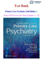 Test Bank For Primary Care Psychiatry 2nd Edition by Robert McCarron ISBN 978-1496349224