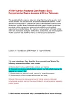 ATI RN Nutrition Proctored Exam Practice Bank&colon; Comprehensive Review&comma; Answers & Clinical Rationales
