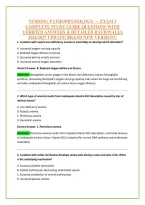 Nursing Pathophysiology &mdash; Exam 3 Complete Study Guide Questions With Verified Answers & Detailed Rationales 2026&sol;2027 Update&vert; Brand New Version&excl;&excl;