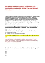 NIH Stroke Scale Test Groups A&ndash;F Patients 1&ndash;6&colon; Certified Scoring Guide & Clinical Training Materials