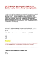 NIH Stroke Scale Test Groups A&ndash;F Patients 1&ndash;6&colon; Certified Scoring Guide & Clinical Training Materials