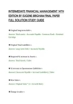 Intermediate Financial Management 14Th&NewLine;Edition By Eugene Brigham Final Paper&NewLine;Full Solution Study Guide&NewLine;