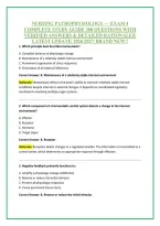 Nursing Pathophysiology Exam 1-4 & Final Exam &vert; Complete Package Bundle