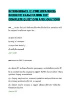 Intermediate Ics For Expanding&NewLine;Incidents Examination Test&NewLine;Complete Questions And Solutions