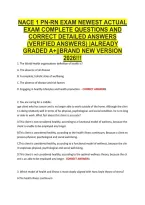 Nace 1 Pn-Rn Exam Newest Actual &NewLine;Exam Complete Questions And &NewLine;Correct Detailed Answers &NewLine;&lpar;Verified Answers&rpar; &vert;Already &NewLine;Graded A&plus;&vert;&vert;Brand New Version &NewLine;2026&excl;&excl;&excl; 