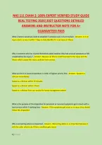 Nhs 111 Exam 2&colon; 100&percnt; Expert Verified Study Guide &NewLine;Real Testing 2026&vert;2027 Questions Detailed &NewLine;Answers And Instructor Note For A&plus; &NewLine;Guaranteed Pass 
