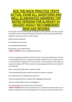 Ace The Nace Practice Tests &NewLine;Actual Exam All Questions And &NewLine;Well Elaborated Answers Top &NewLine;Rated Version For Already A&plus; &NewLine;Graded Highly Recommended &NewLine;&vert;New And Revised 