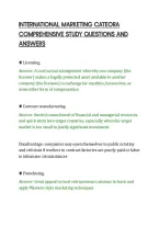 International Marketing Cateora&NewLine;Comprehensive Study Questions And&NewLine;Answers