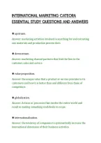 International Marketing Cateora&NewLine;Essential Study Questions And Answers