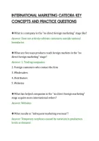 International Marketing Cateora Key&NewLine;Concepts And Practice Questions