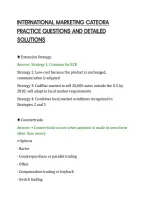 International Marketing Cateora&NewLine;Practice Questions And Detailed&NewLine;Solutions