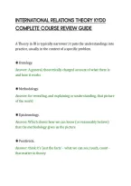 International Relations Theory Kydd&NewLine;Complete Course Review Guide