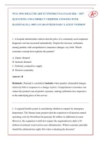 Wgu D914 Healthcare Economics Oa Exam 2026 &ndash; 2027  Questions And Correct Verified Answers With  Rationales &vert;&vert; 100&percnt; Guaranteed Pass&excl;&excl; Latest Version