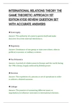 International Relations Theory The&NewLine;Game Theoretic Approach 1St&NewLine;Edition Kydd Review Question Set&NewLine;With Accurate Answers