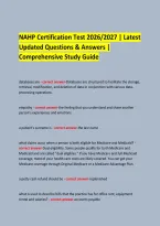  &NewLine;NAHP Certification Test 2026&sol;2027 &vert; Latest &NewLine;Updated Questions & Answers &vert; Comprehensive Study Guide &NewLine;