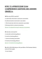 Intro To Apprenticeship Exam&NewLine;Comprehensive Questions And Answers&NewLine;Graded A&plus;