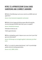 Intro To Apprenticeship Exam Guide&NewLine;Questions And Correct Answers