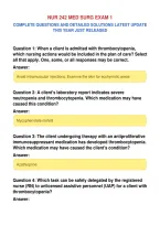 Nur 242 Med Surg Exam 1&NewLine;Complete Questions And Detailed Solutions Latest Update&NewLine;This Year Just Released